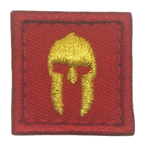 1 MINI SPARTAN PATCH - RED METALLIC GOLD