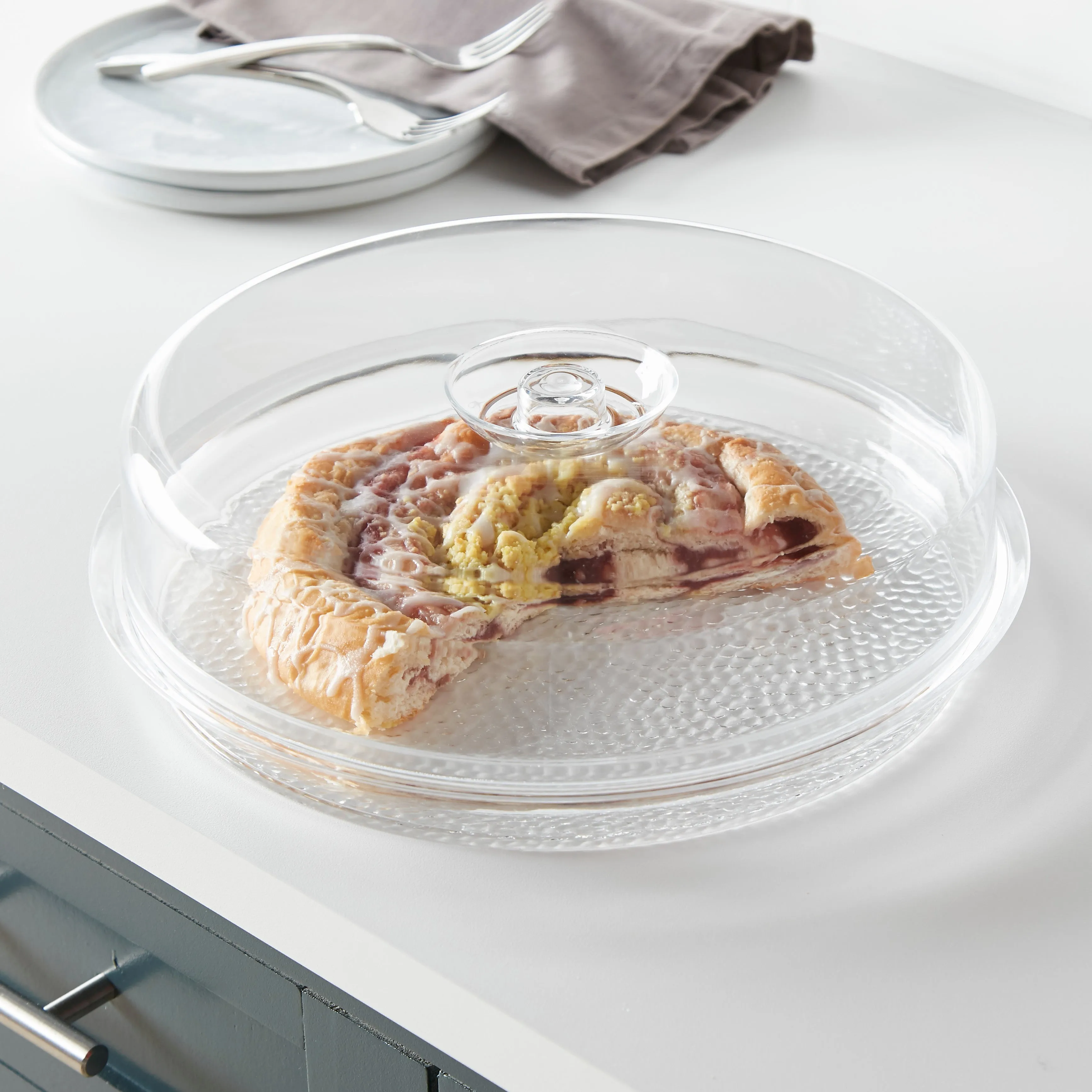 11" Round Pie Tray with Cover