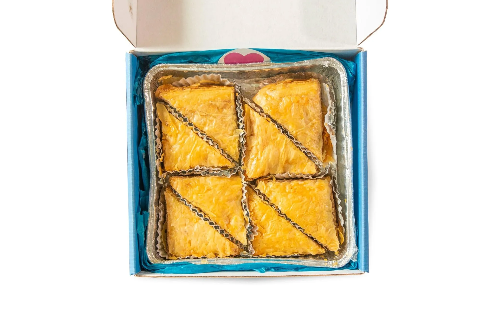 8-Piece Baklava Pastry Dessert Gift Box - (8) Large 2.3 oz  Pieces - Perfect for Gifts, Parties, and More