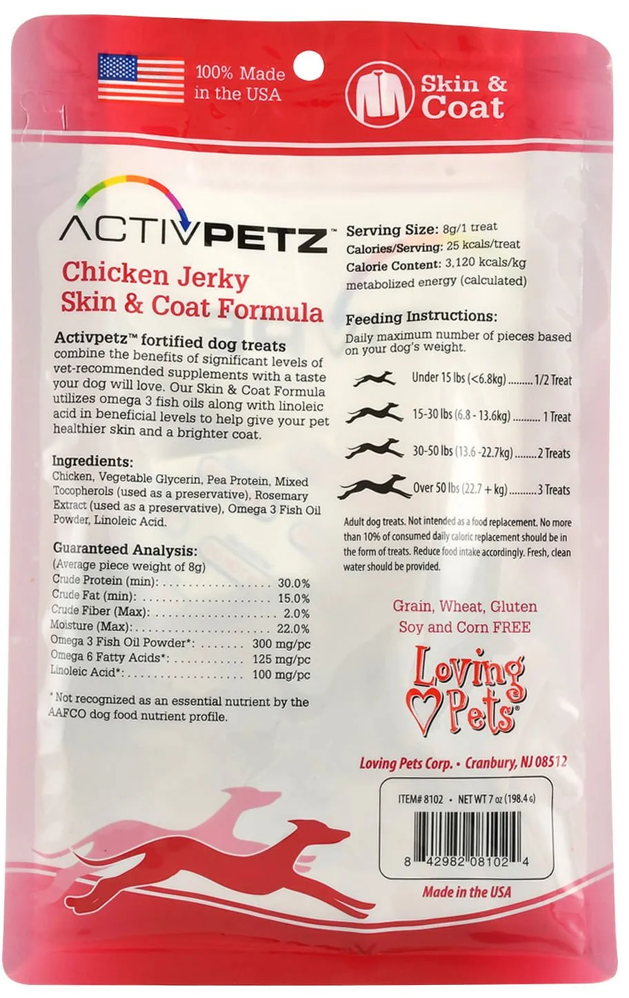 ActivPetz Skin & Coat Jerky Treats