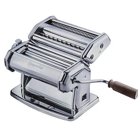 Alexindia marketing Stainless Steel Pasta Noodle Maker Machine with Suction Base, Hand Crank and Clamp, 18x13x16 cm,