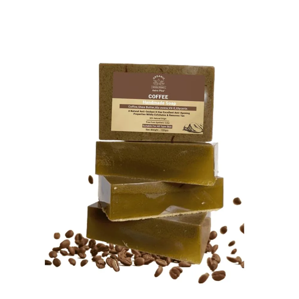 Astro Plus Handcrafted Natural Coffee Soap Bar for Face & Body