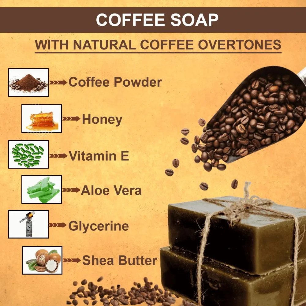 Astro Plus Handcrafted Natural Coffee Soap Bar for Face & Body