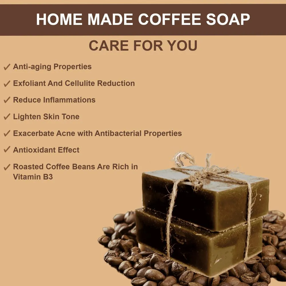 Astro Plus Handcrafted Natural Coffee Soap Bar for Face & Body