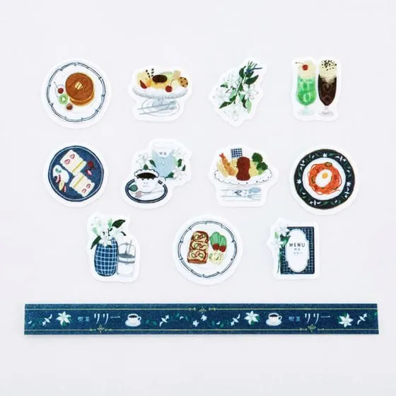 Bande Cafe Lily Washi Roll Sticker