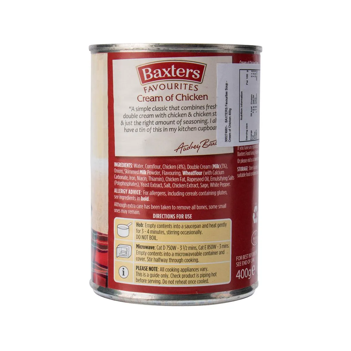 BAXTERS Favourites Soup - Cream of Chicken  (400g)