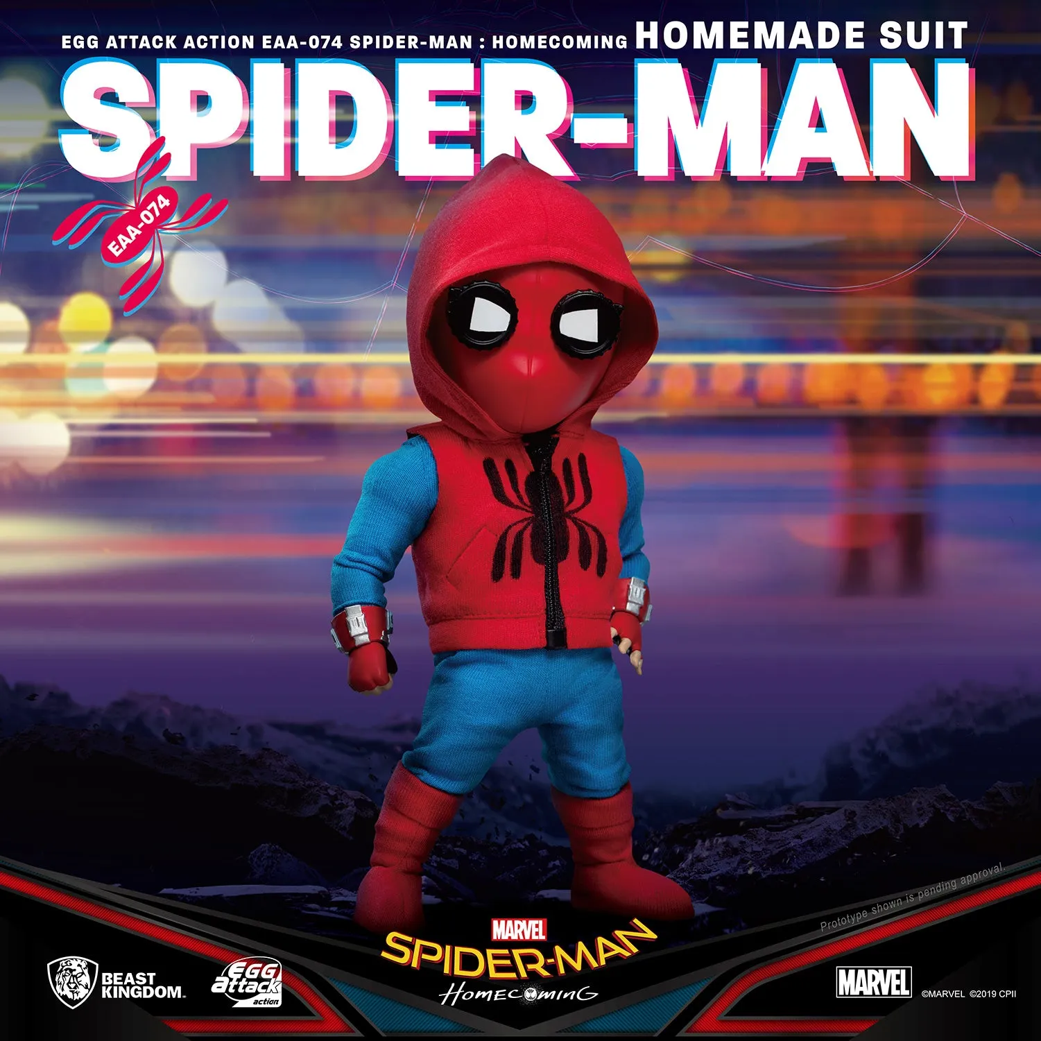 Beast Kingdom EAA-074 Marvel Comics: Spider-Man Homecoming (Homemade Suit) Egg Attack Action Figure