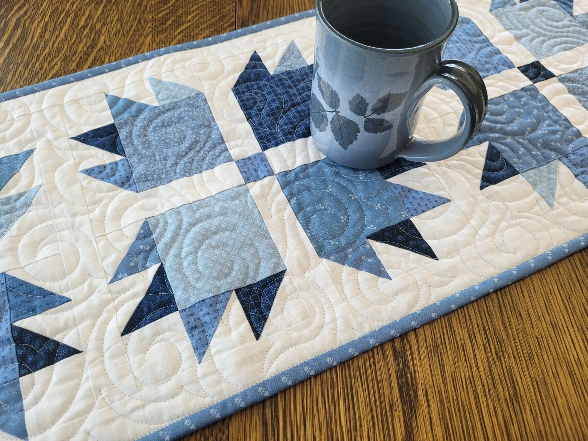 Blue Bear Paw Table Runner