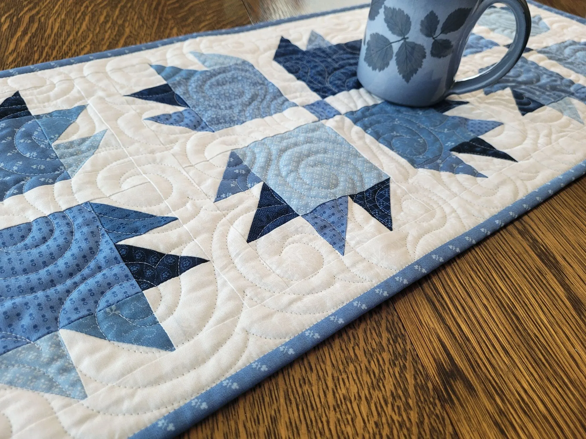 Blue Bear Paw Table Runner