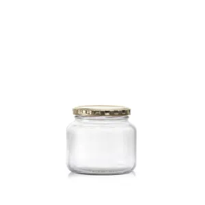 Consol Glass Chutney Jar 500ml with Gold lid