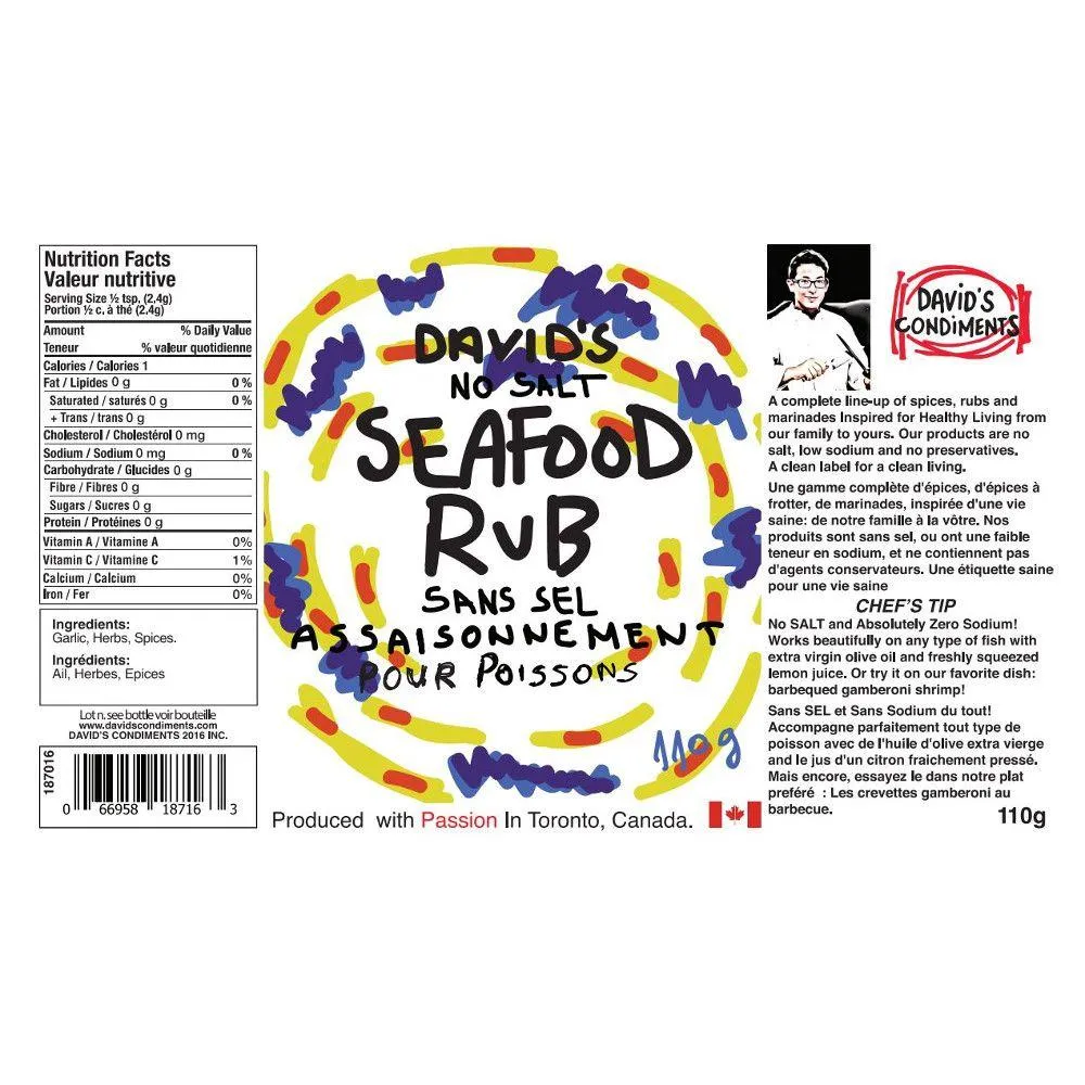 David's No Salt Seafood Rub