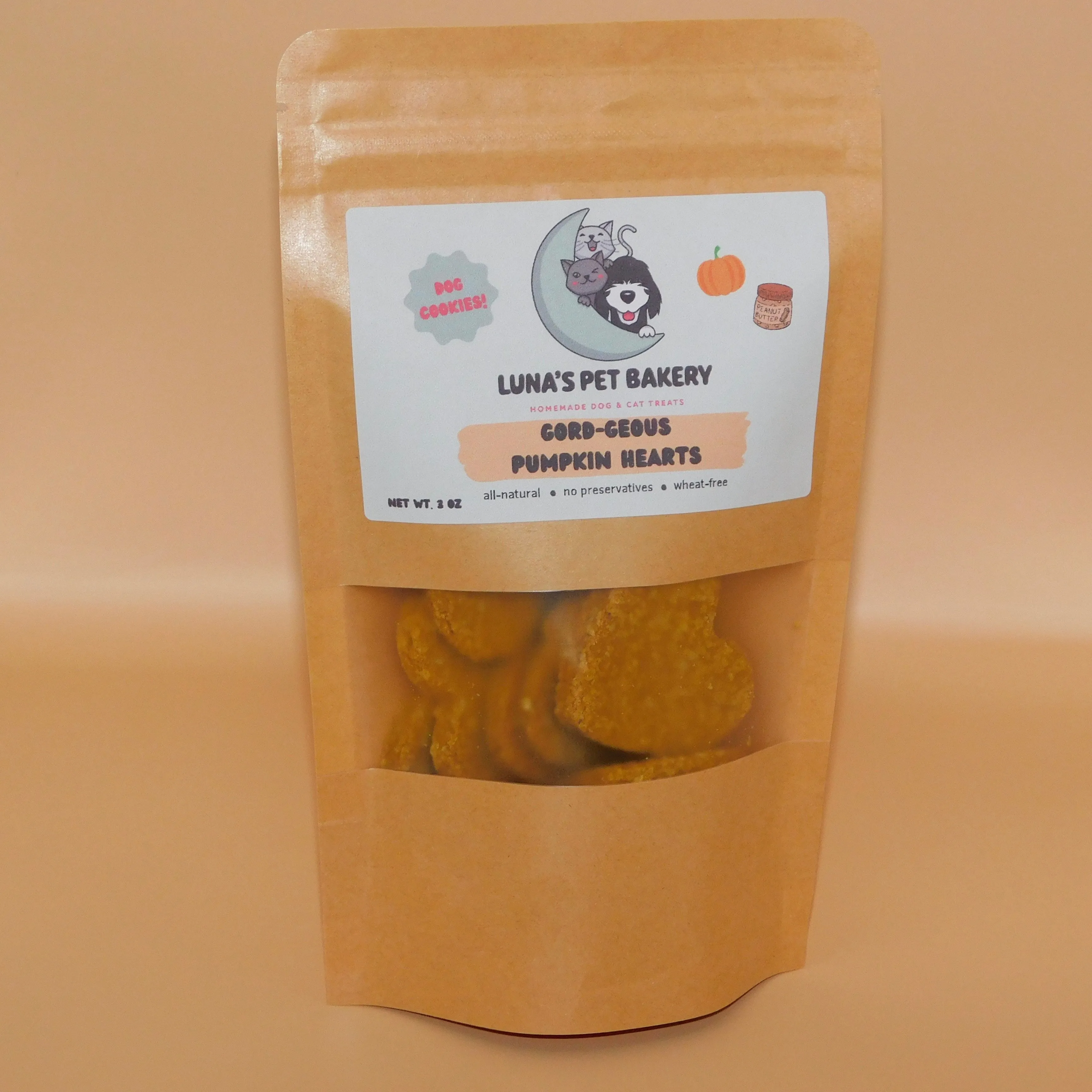 Dog Treats - Gord-Geous Pumpkin Hearts