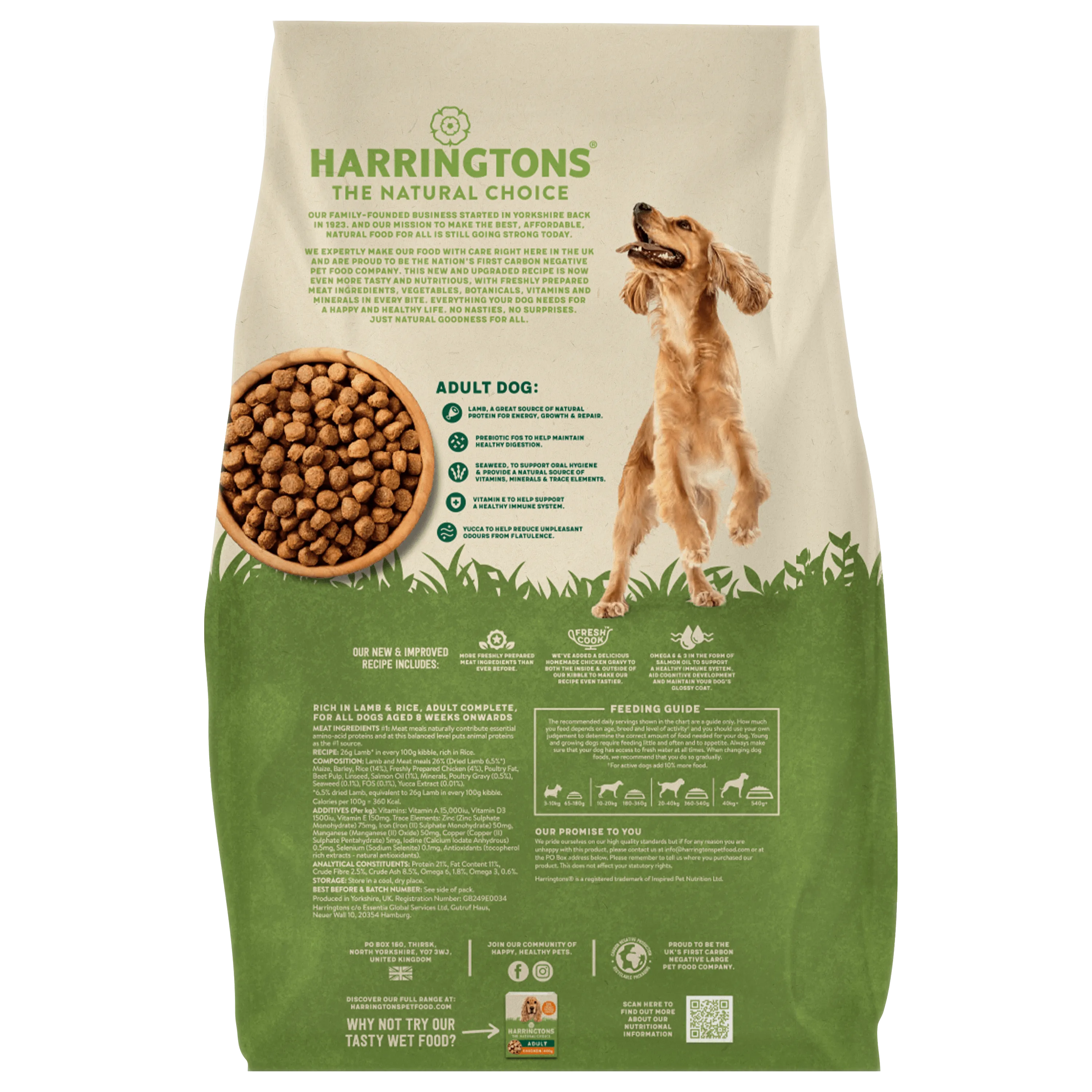 Dry Adult Dog Food Rich in Lamb & Rice 15kg