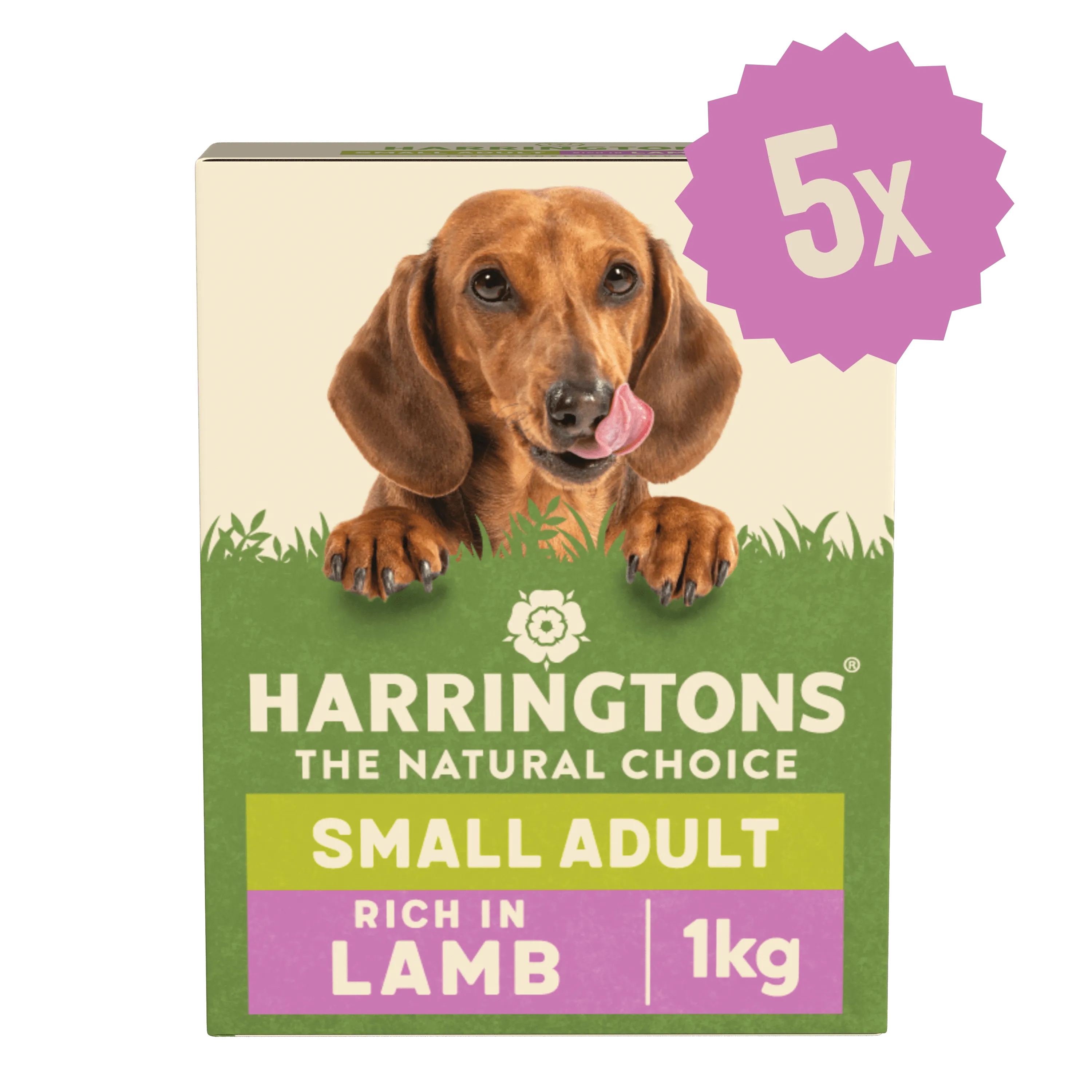 Dry Small Breed Adult Dog Food Rich in Lamb & Rice 5 x 1kg