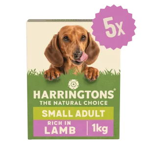 Dry Small Breed Adult Dog Food Rich in Lamb & Rice 5 x 1kg