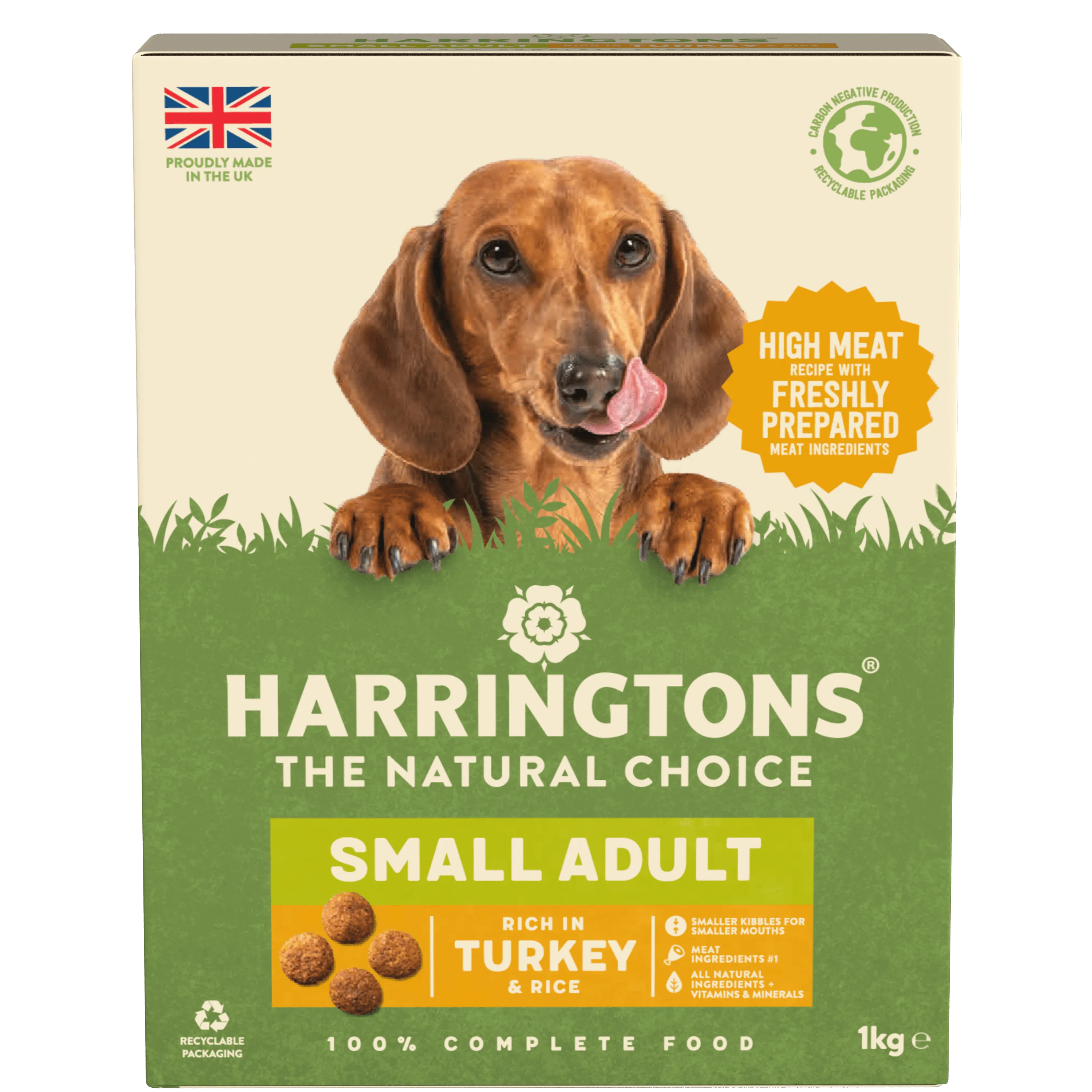 Dry Small Breed Adult Dog Food Rich in Turkey & Rice 5 x 1kg