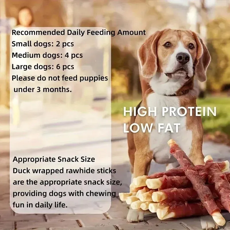 Duck Wrapped Rawhide Dog Treats - Real Duck, For All Dog Sizes