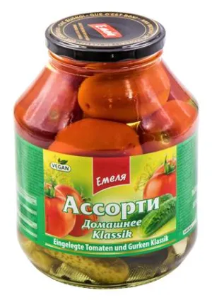 Emela Assorti (tomatoes   cucumbers) homemade 1630g