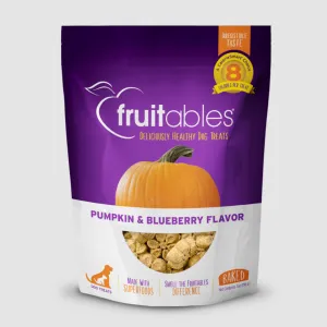 Fruitables Pumpkin & Blueberry Crunchy Dog Treats 7oz