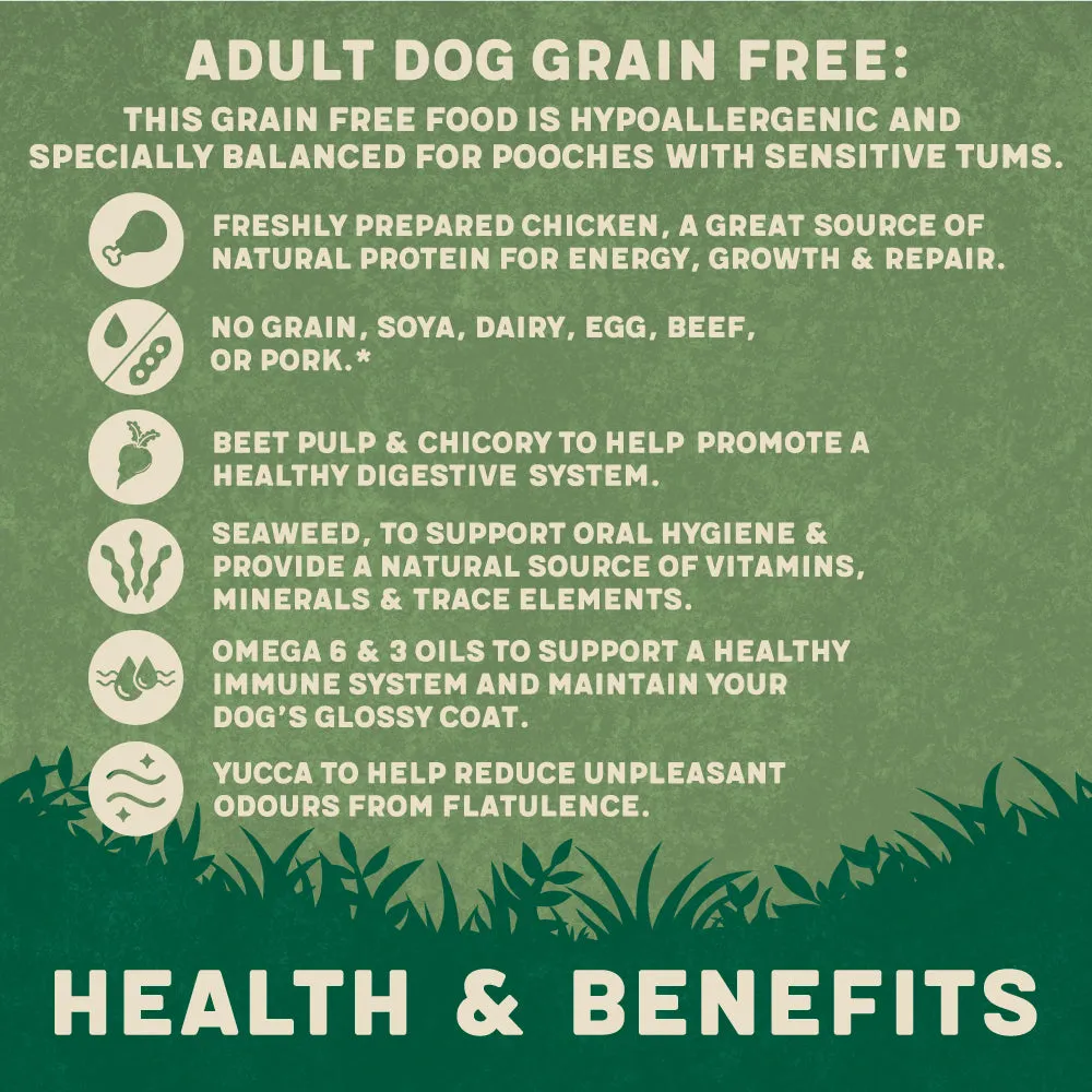 Grain-Free Dry Adult Dog Food Chicken & Sweet Potato 4kg