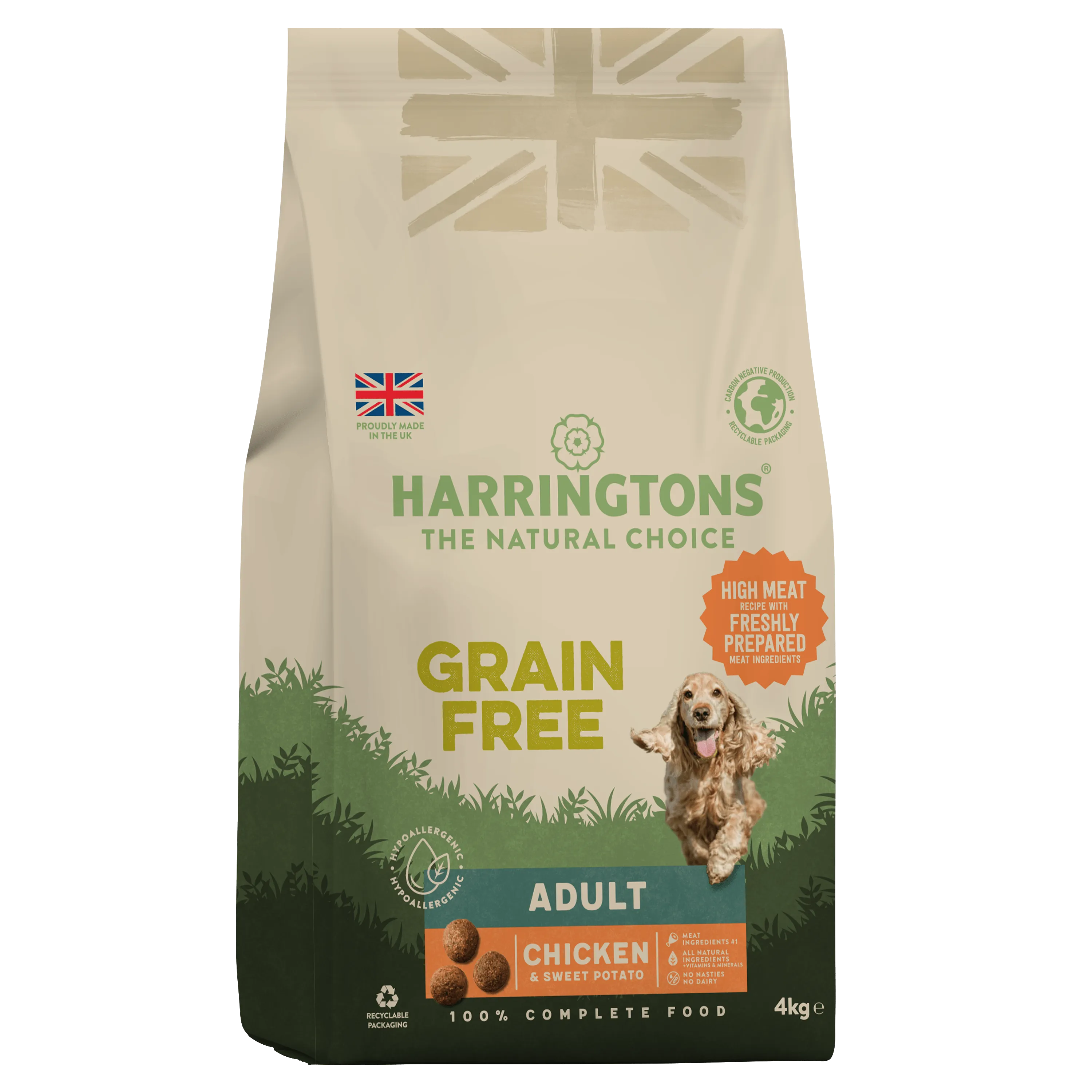 Grain-Free Dry Adult Dog Food Chicken & Sweet Potato 4kg