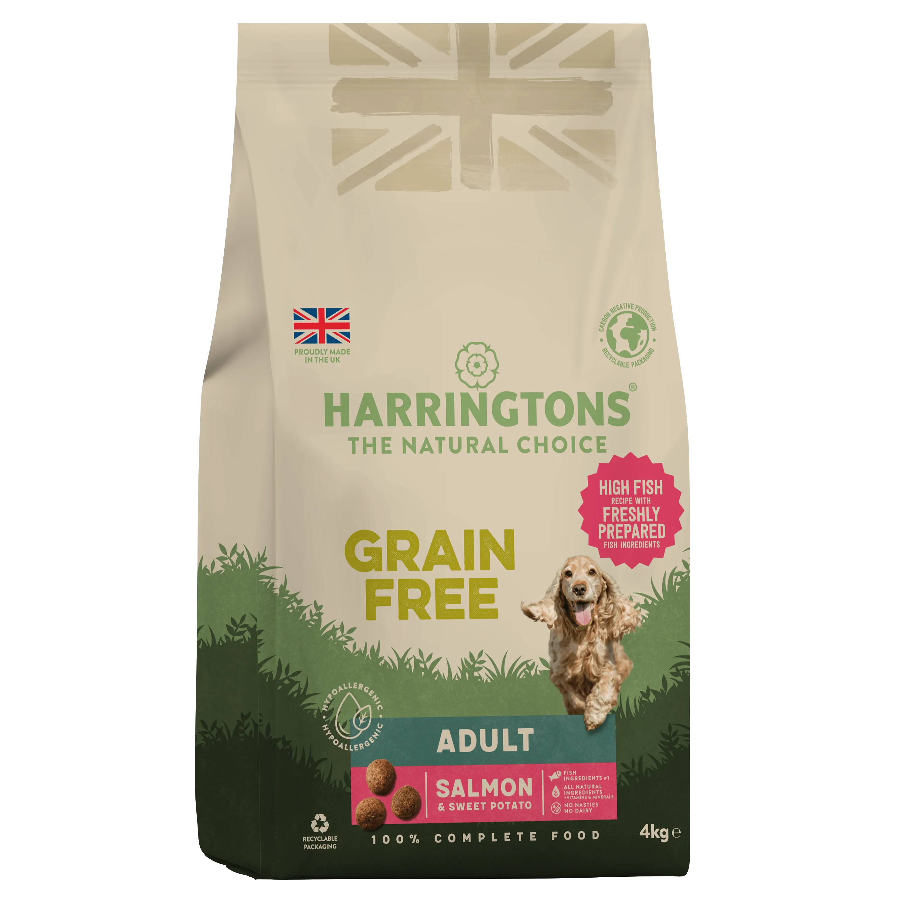 Grain-Free Dry Adult Dog Food Salmon & Sweet Potato 4kg