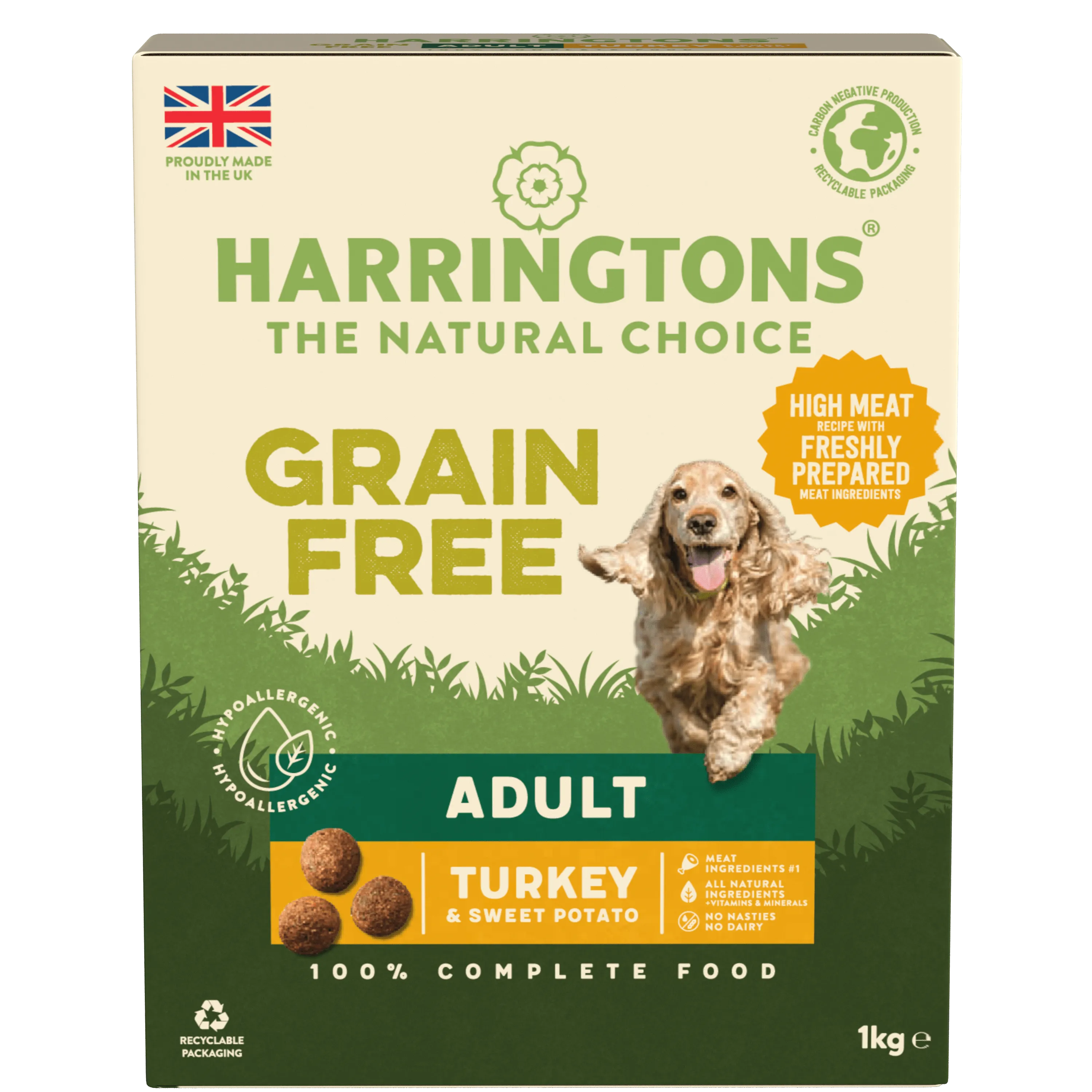 Grain-Free Dry Adult Dog Food Turkey & Sweet Potato 1kg