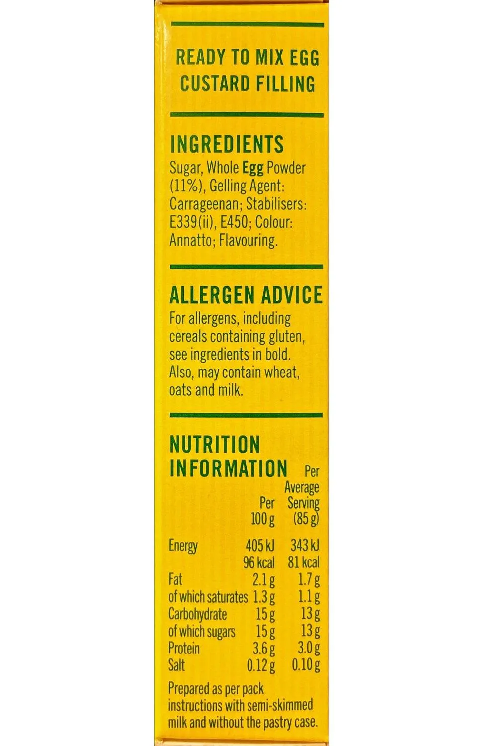 Green'S Egg Custard Filling Mix (54G)