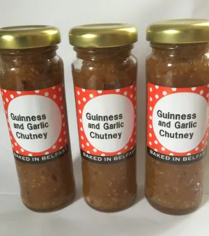 Guinness & Garlic Chutney 3 delicious Jars