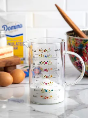 Hand Blown Glass Measuring Cup