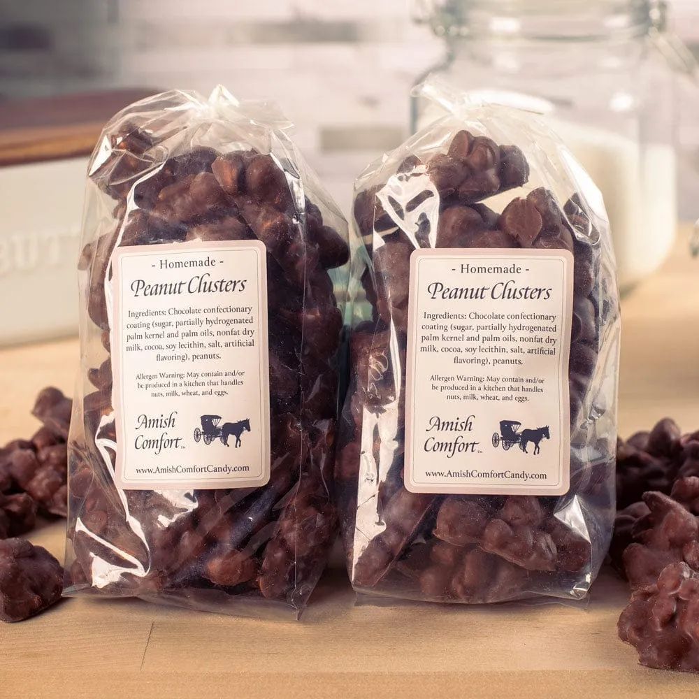 Homemade Chocolate Peanut Clusters | 12 oz Each Bag