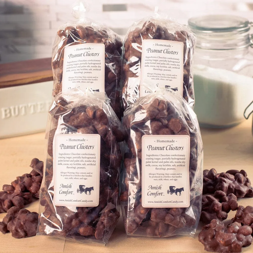 Homemade Chocolate Peanut Clusters | 12 oz Each Bag