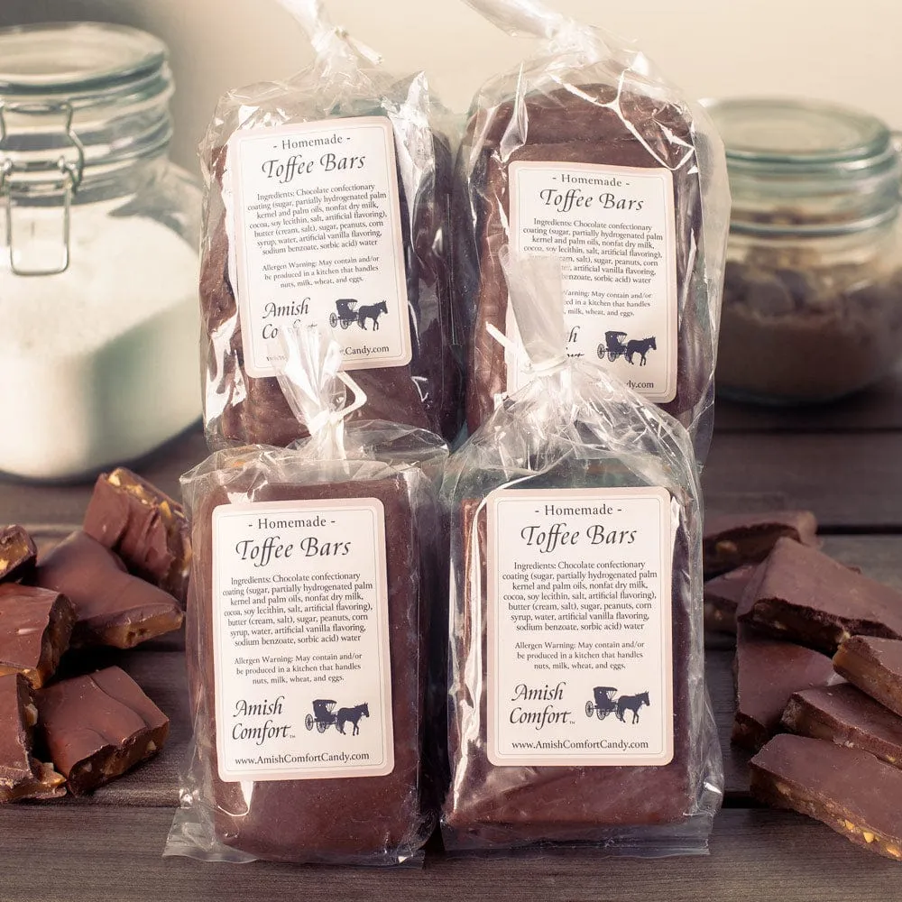 Homemade Chocolate Toffee Bars | 12 oz Each Bag