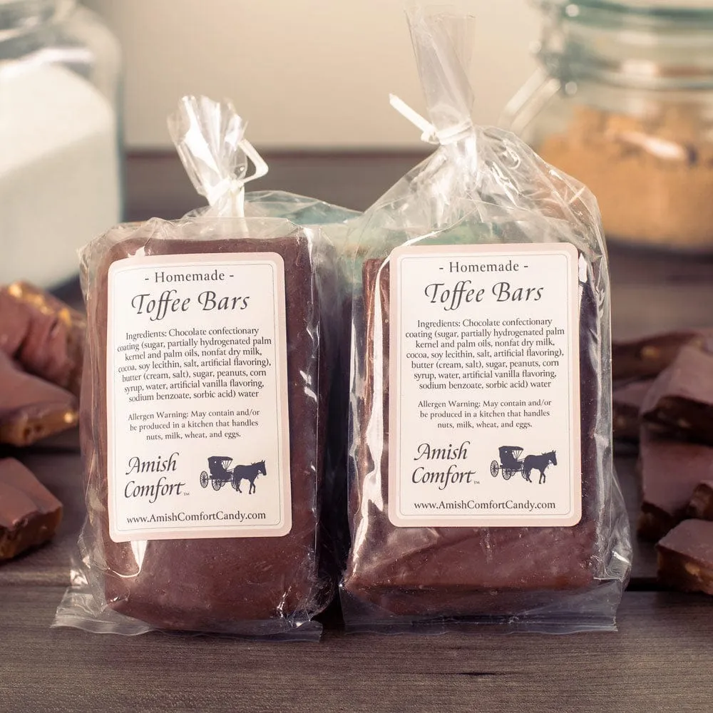 Homemade Chocolate Toffee Bars | 12 oz Each Bag