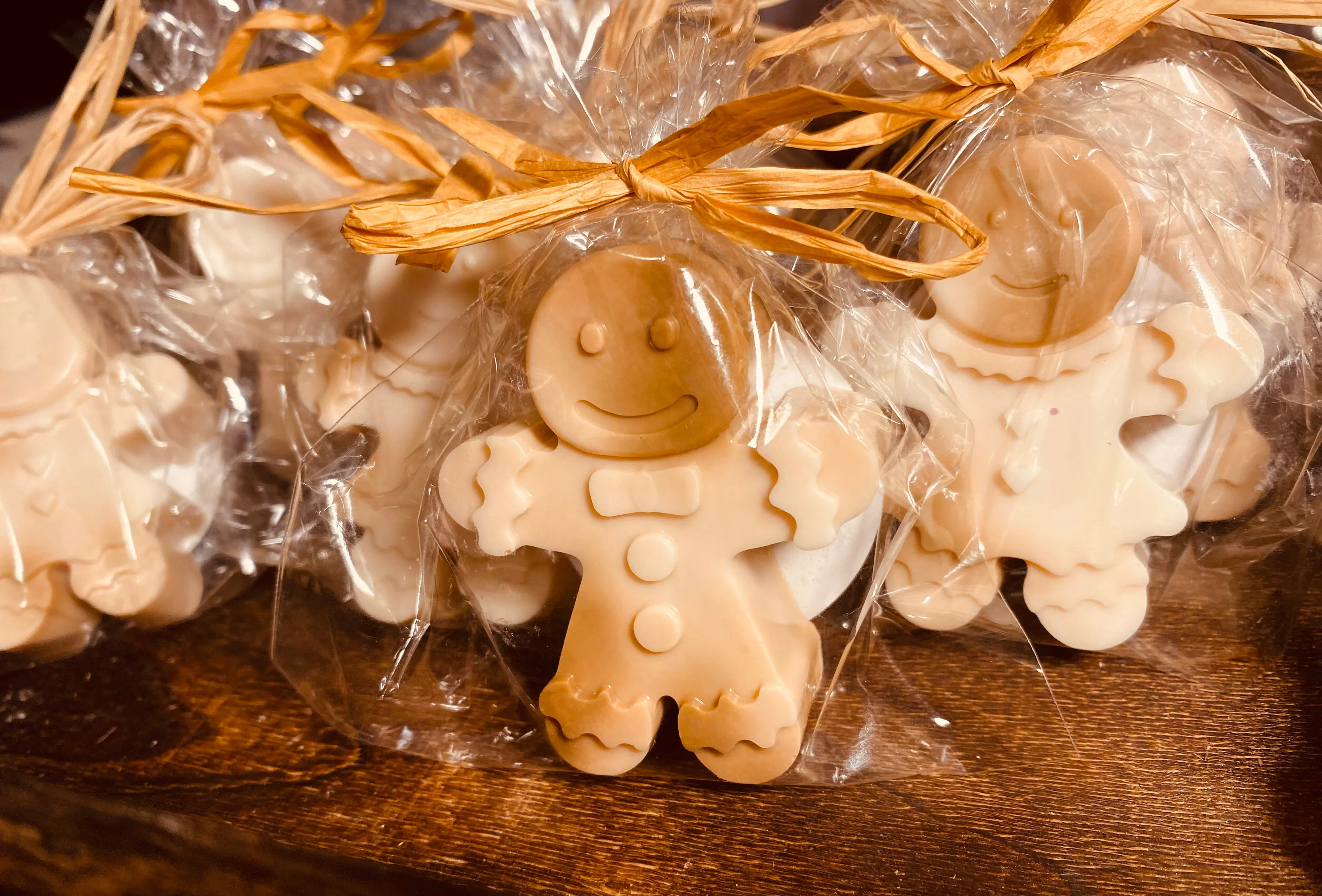 Homemade Gingerbread Boy and Girls Peppermint 3 inch Soaps