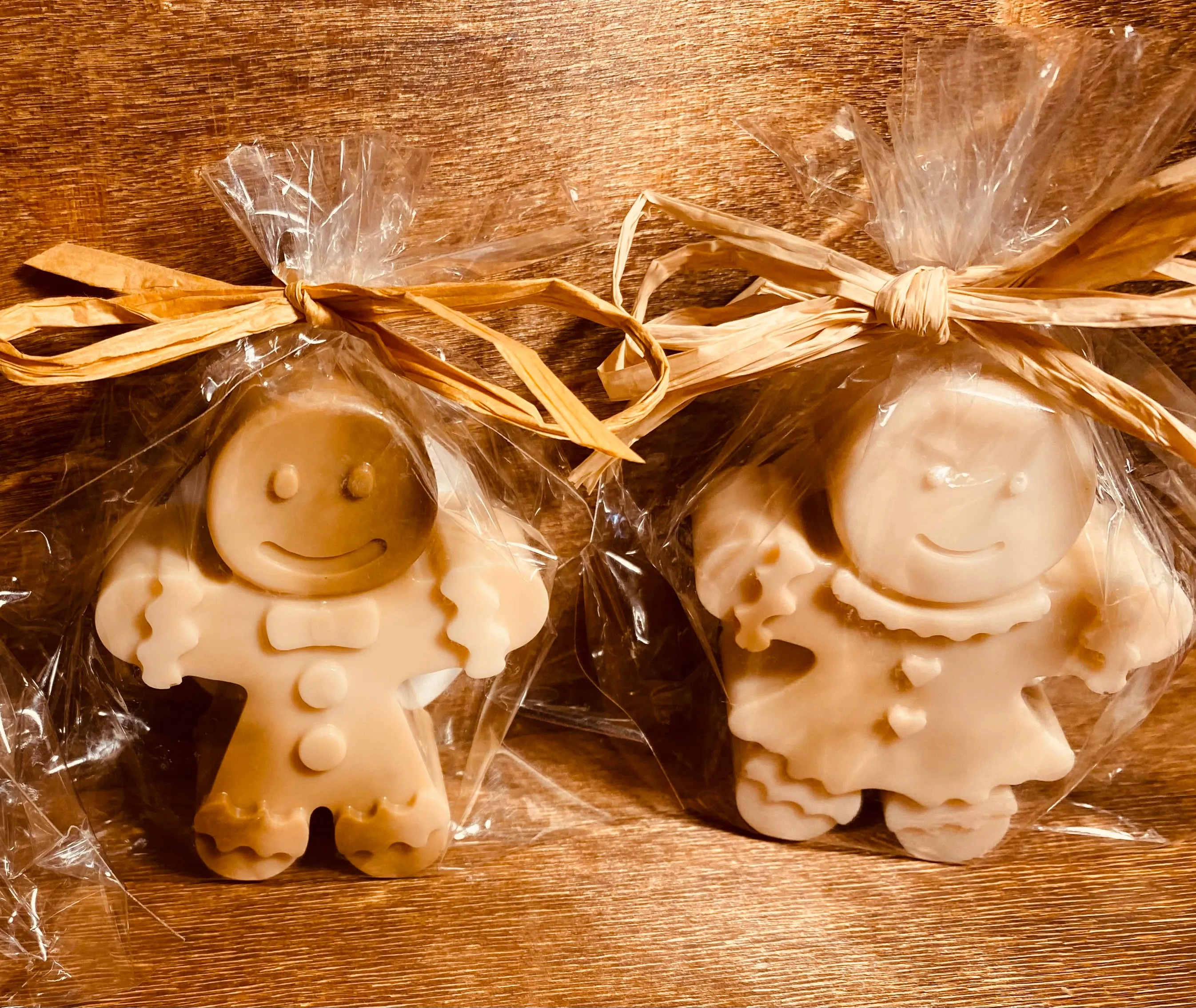 Homemade Gingerbread Boy and Girls Peppermint 3 inch Soaps