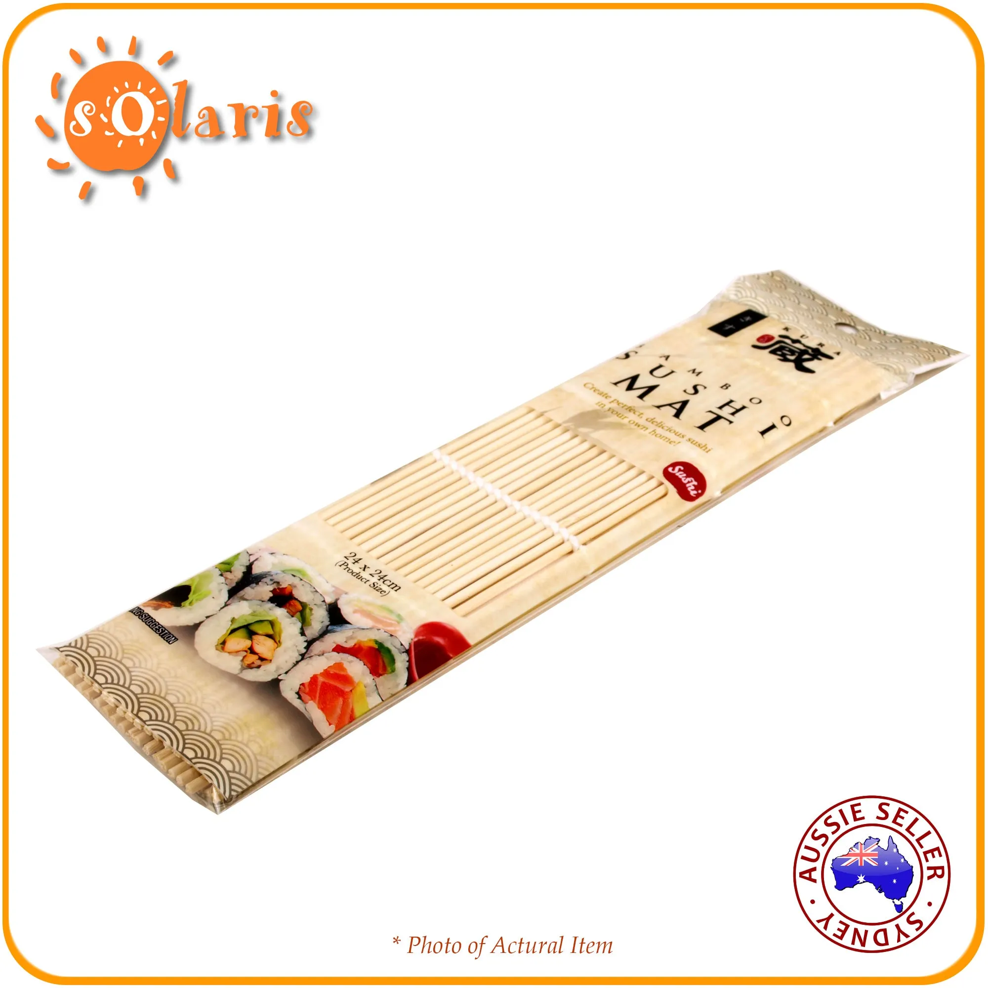 Kura Bamboo Sushi Mat 24x24 cm for Japanese Homemade Sushi