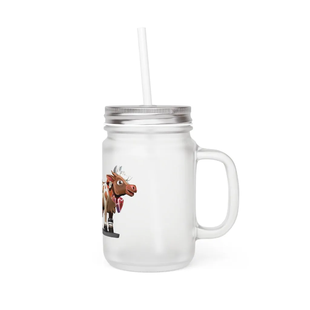 Light Brown Cow Mason Jar