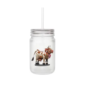 Light Brown Cow Mason Jar