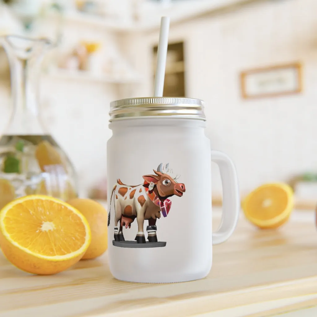 Light Brown Cow Mason Jar