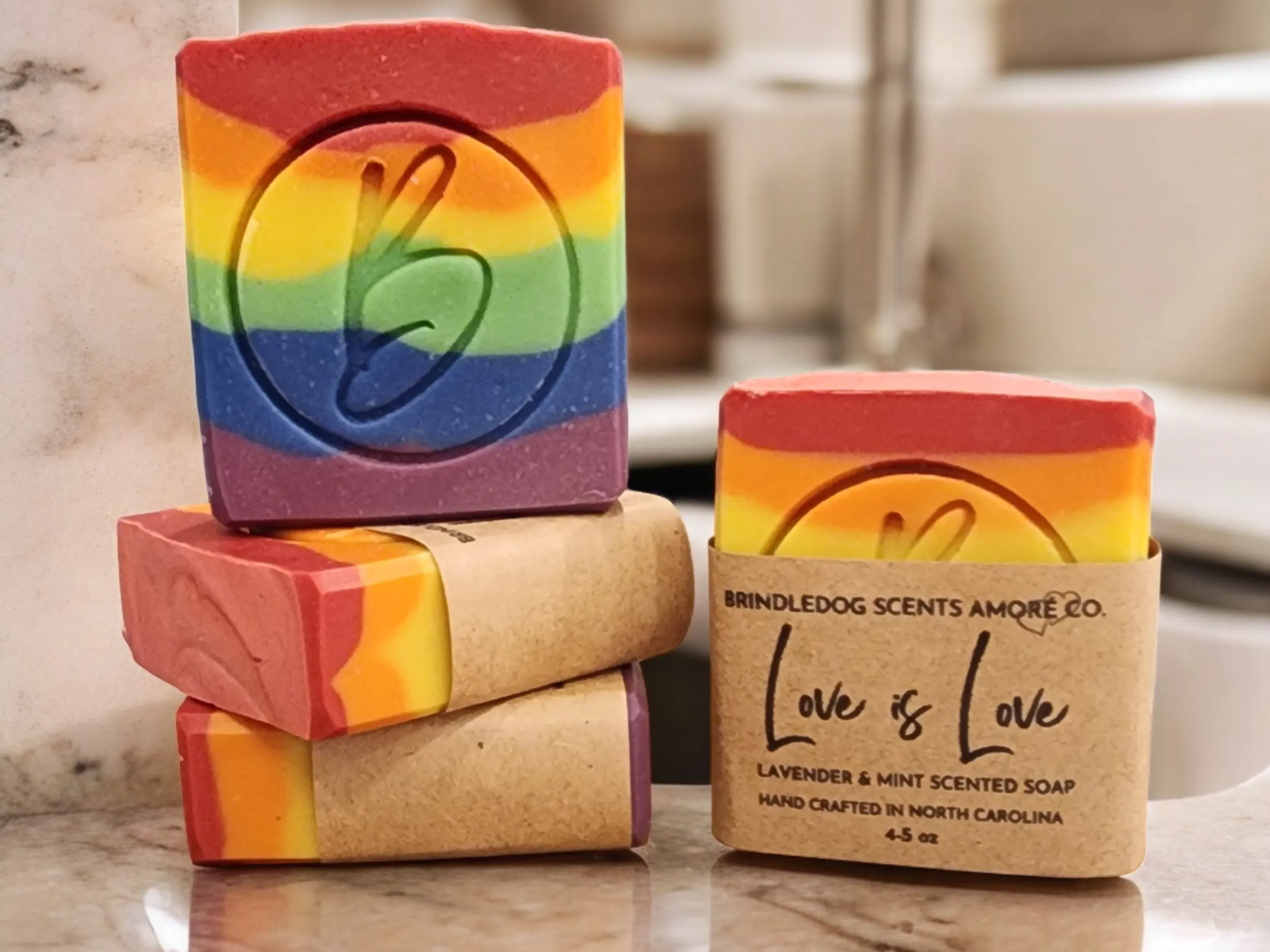 Love Is Love - Lavender & Mint Scented Soap Bar 4 - 5 oz