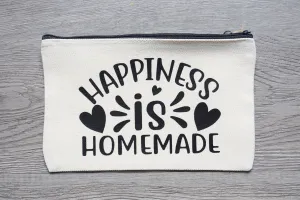 Mama Buzz Zipper Pouch - "Happiness is homemade"