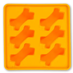 Messy Mutts Framed Silicone Treat Mold in Orange