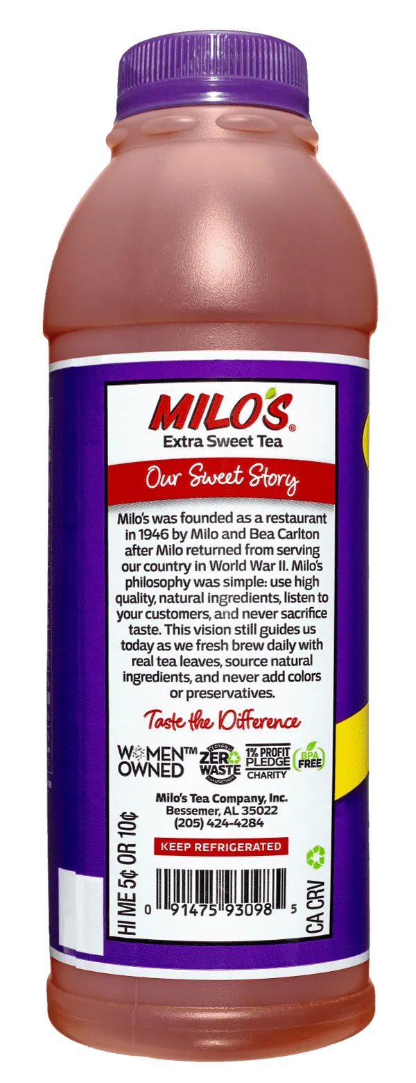 Milo's Extra Sweet Tea 20 fluid ounces single serve