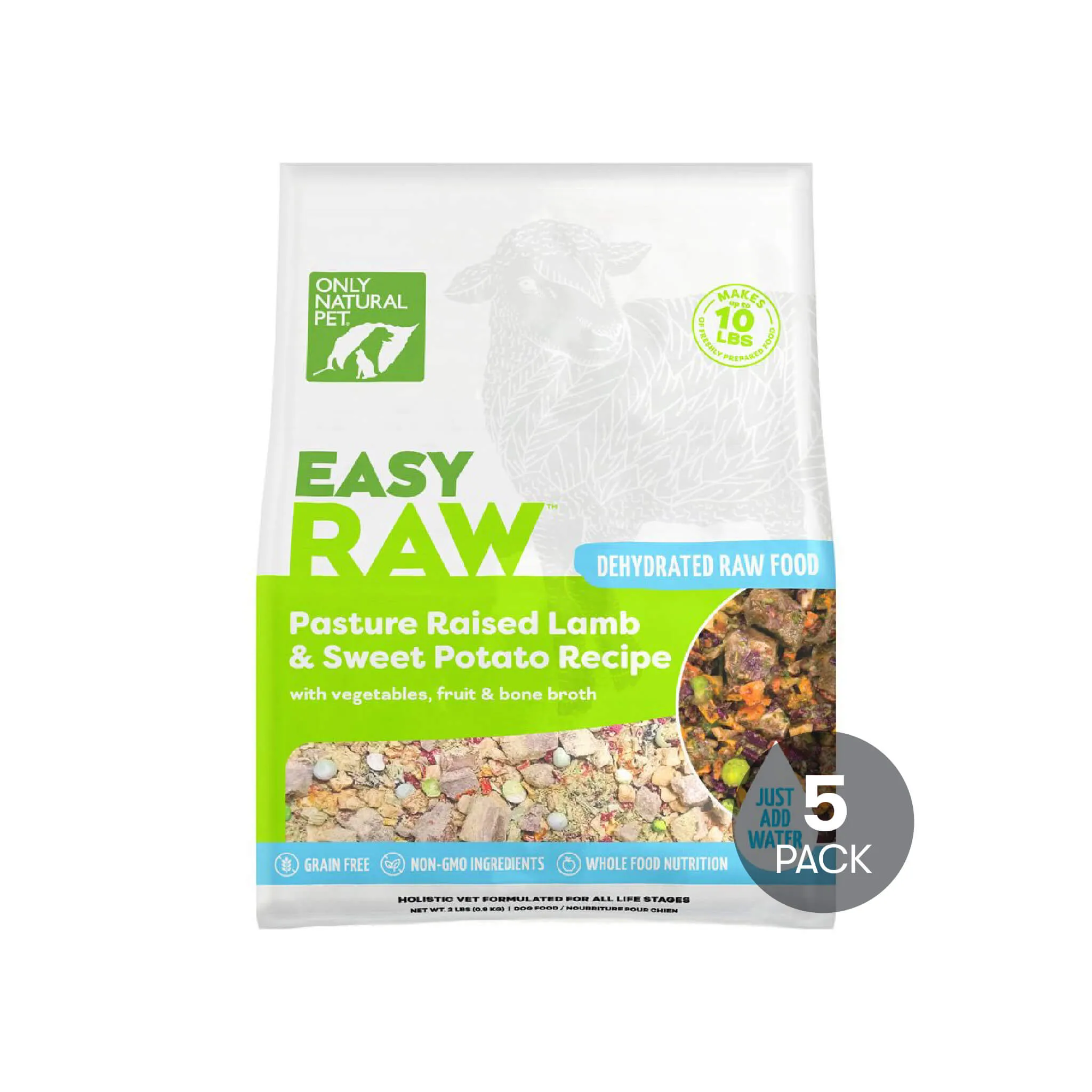 Only Natural Pet EasyRaw Free Range Lamb & Sweet Potato Feast Dehydrated Dog Food