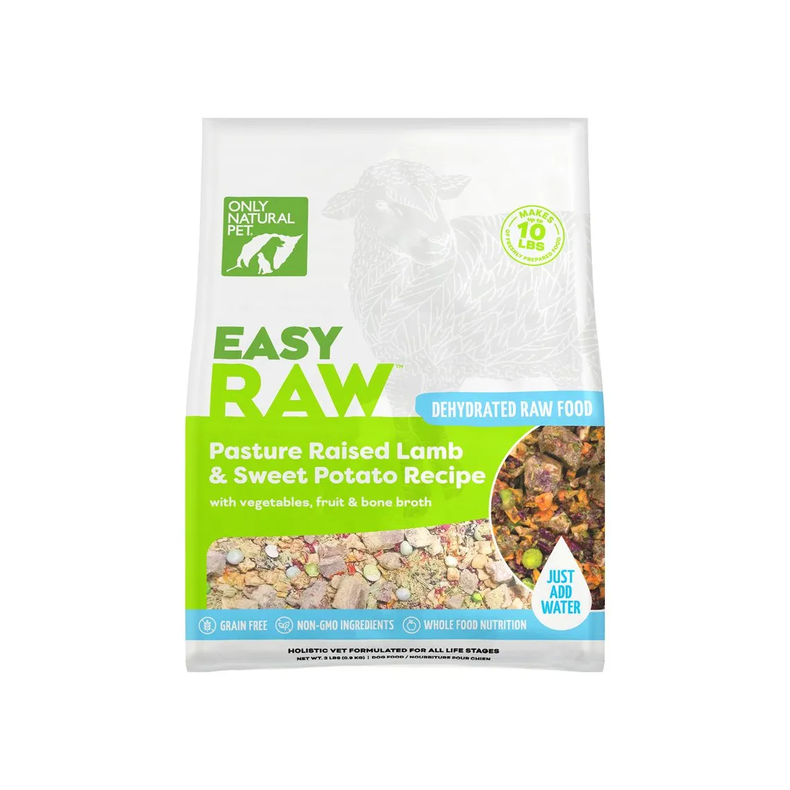 Only Natural Pet EasyRaw Free Range Lamb & Sweet Potato Feast Dehydrated Dog Food