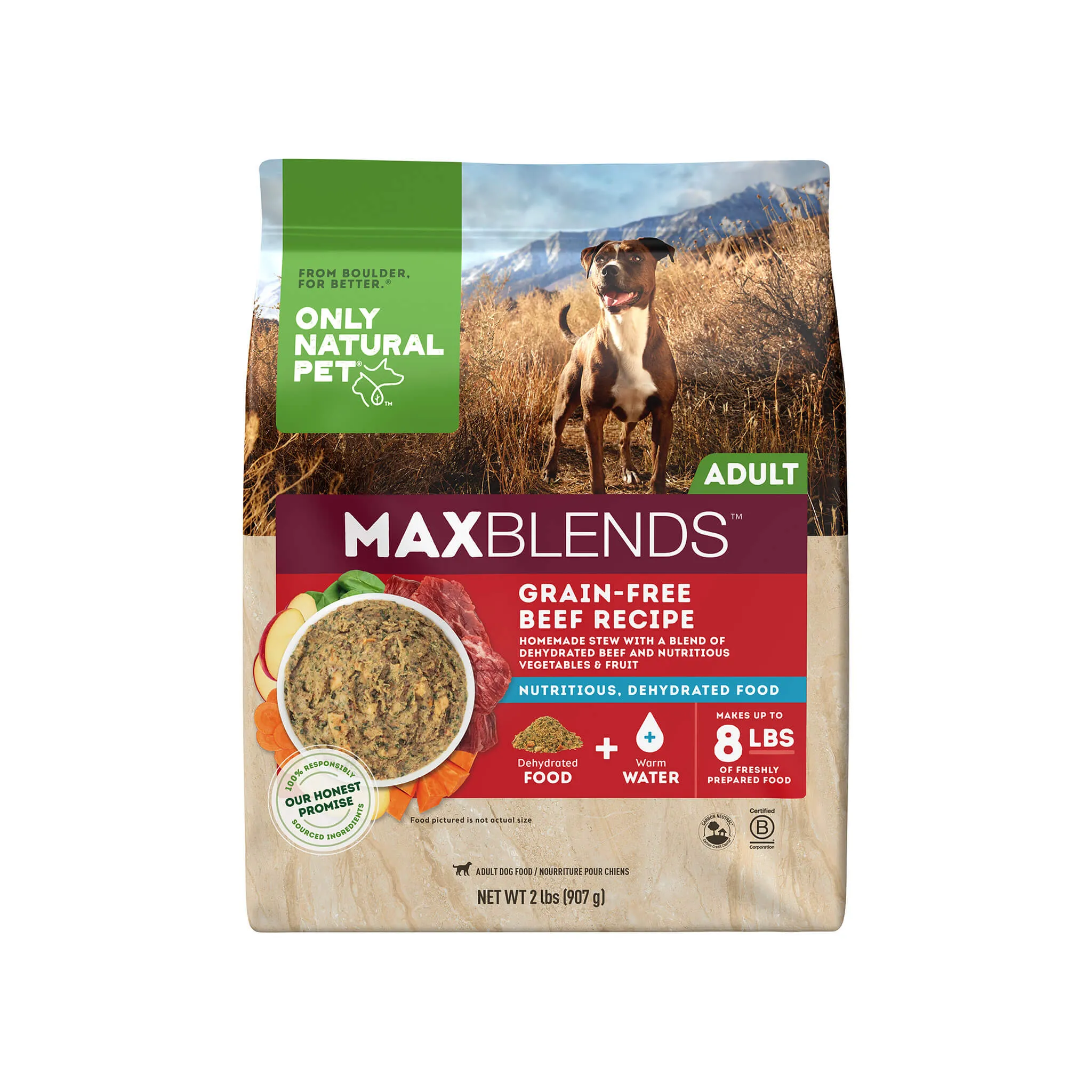 Only Natural Pet MaxBlends Grain-Free Beef Recipe Dehydrated Dog Food