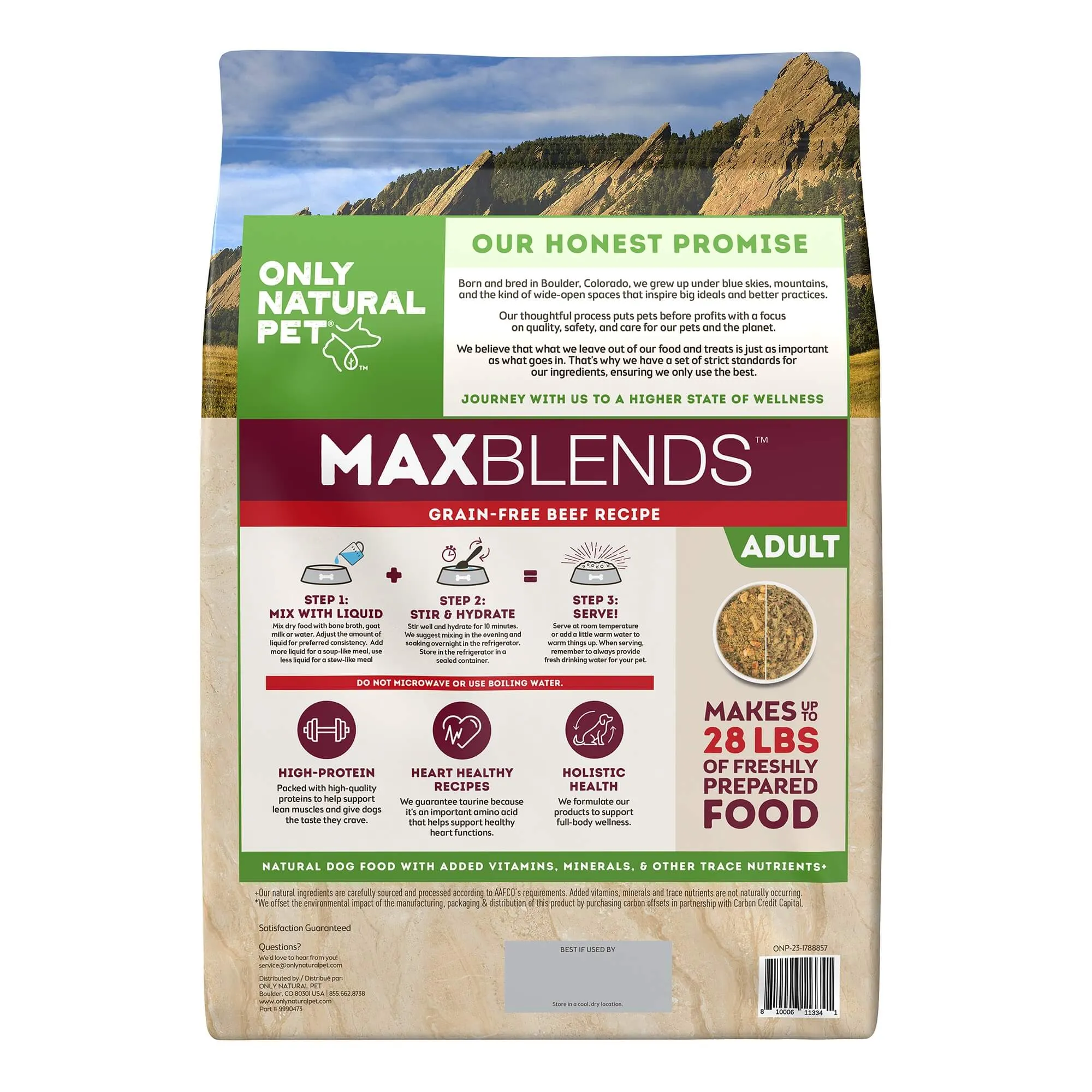 Only Natural Pet MaxBlends Grain-Free Beef Recipe Dehydrated Dog Food