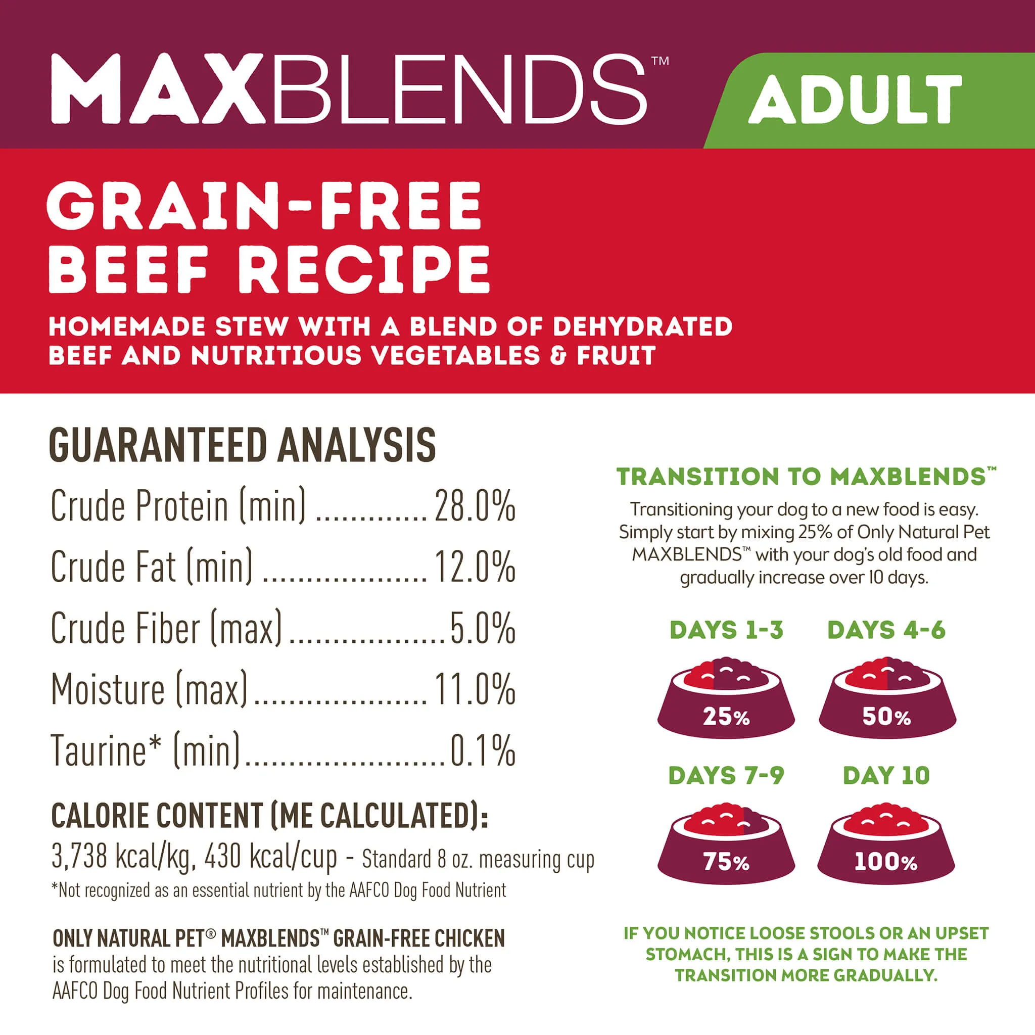 Only Natural Pet MaxBlends Grain-Free Beef Recipe Dehydrated Dog Food