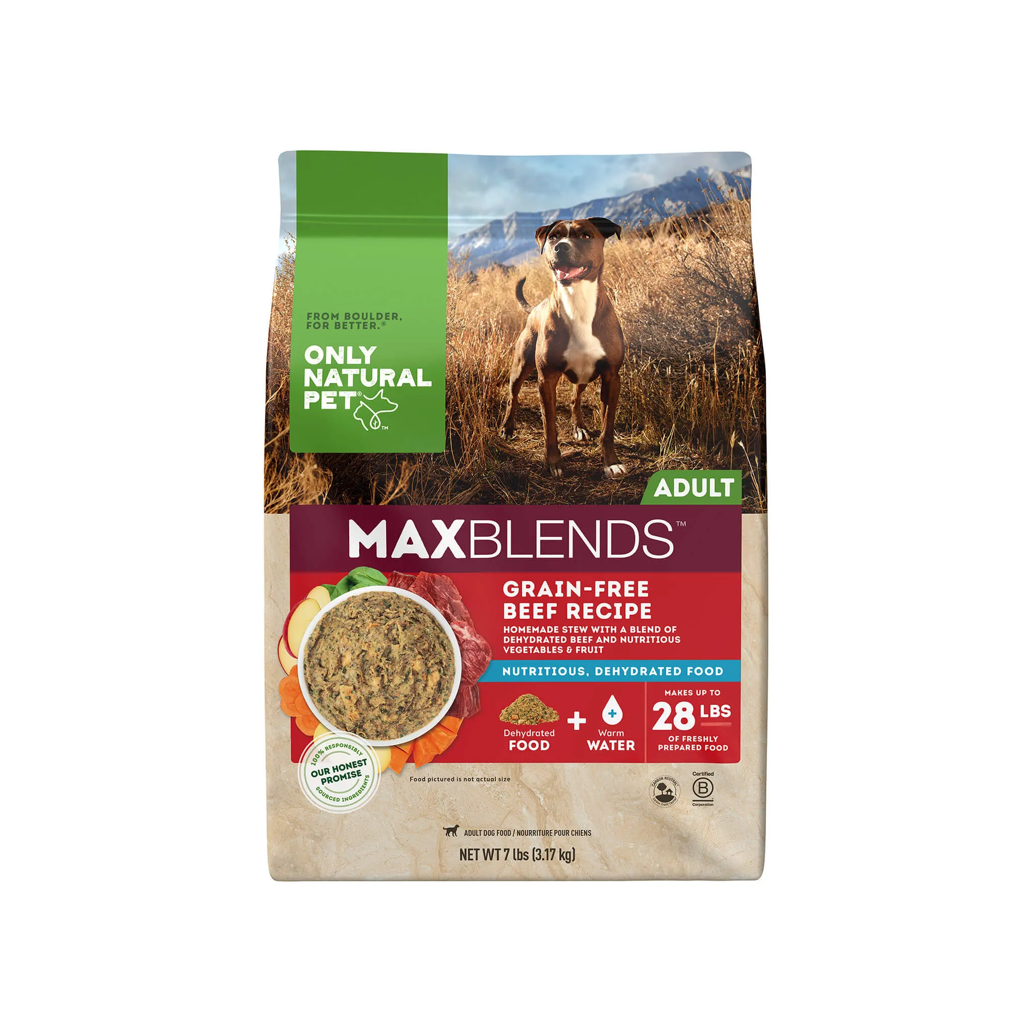 Only Natural Pet MaxBlends Grain-Free Beef Recipe Dehydrated Dog Food